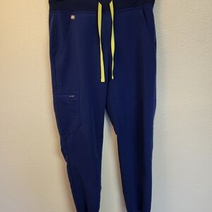 Figs Women's Dark Blue Jogger Scrub Bottoms Technical Collection, Extra Small